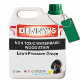 Denny's Stain Paint For Fences Colour- Lawn Pressure Green - Weatherproof Uv-Safe Protect
