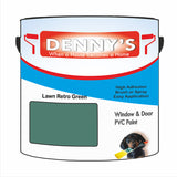 Denny's Plastic Paint For Pipes Colour- Lawn Retro Green - Chemical-Safe Impactproof Durable