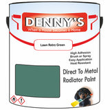 Denny's High Temp Paint For Stoves Colour- Lawn Retro Green - Heatproof Soot-Resistant Durable