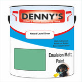 Denny's Emulsion Paint For Walls Colour- Natural Laurel Green - Matte Wipe-Clean Durable Coverage