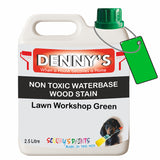 Denny's Stain Paint For Decking Colour- Lawn Workshop Green - Anti-Slip Weatherproof Nourish
