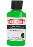 Denny's Floor Paint For Grip Coating Colour- Lawn Workshop Green - Anti-Slip Hardwearing Safe