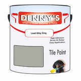 Denny's Tile Paint For Kitchen Tile Colour- Lead Alloy Grey - Wipe-Clean Grease-Resistant Refresh