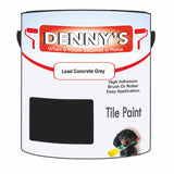 Denny's Tile Paint For Bathroom Tile Colour- Lead Concrete Grey - Moistureproof Easy-Clean Makeover