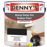 Denny's Waterpoof Paint For Stamp Out Damp Colour- Lead Concrete Grey - Damp-Block Mould-Safe Breathable