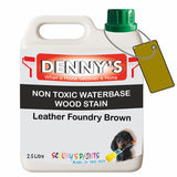 Denny's Stain Paint For Fences Colour- Leather Foundry Brown - Weatherproof Uv-Safe Protect