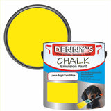 Denny's Chalk Paint For Furniture Colour- Lemon Bright Corn Yellow - Matte Scuffproof Refresh