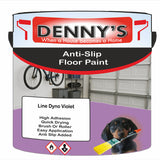 Denny's Floor Paint For Grip Coating Colour- Line Dyno Violet - Anti-Slip Hardwearing Safe