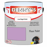 Denny's Floor Paint For Sheds Colour- Line Regal Violet - Durable Anti-Slip Weatherproof