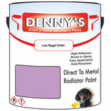 Denny's High Temp Paint For Radiators Colour- Line Regal Violet - Heatproof No-Yellow Durable