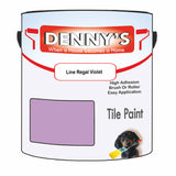 Denny's Tile Paint For Bathroom Tile Colour- Line Regal Violet - Moistureproof Easy-Clean Makeover