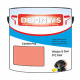 Denny's Plastic Paint For Windows Colour- Lipstick Pink - Weatherproof Fade-Safe Upvc