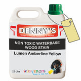 Denny's Stain Paint For Fences Colour- Lumen Amberline Yellow - Weatherproof Uv-Safe Protect