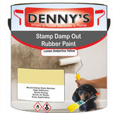 Denny's Waterpoof Paint For Stamp Out Damp Colour- Lumen Amberline Yellow - Damp-Block Mould-Safe Breathable