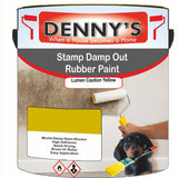 Denny's Waterpoof Paint For Stamp Out Damp Colour- Lumen Caution Yellow - Damp-Block Mould-Safe Breathable
