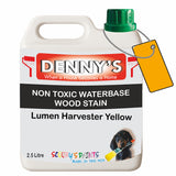 Denny's Stain Paint For Fences Colour- Lumen Harvester Yellow - Weatherproof Uv-Safe Protect