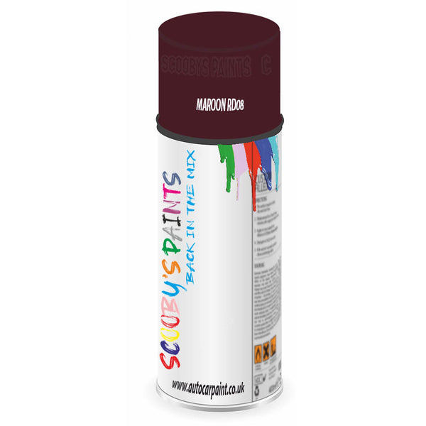 Mixed Paint For Rover Vitesse Maroon Rd08 Aerosol Spray A2