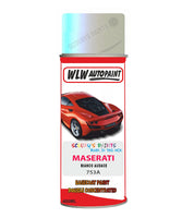 Maserati Bianco Audace Aerosol Spray Paint Code 753A Basecoat Spray Paint