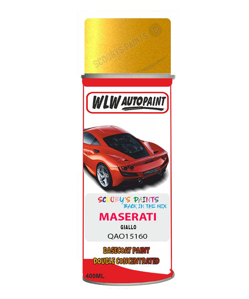 Maserati Giallo Aerosol Spray Paint Code Qao15160 Basecoat Spray Paint