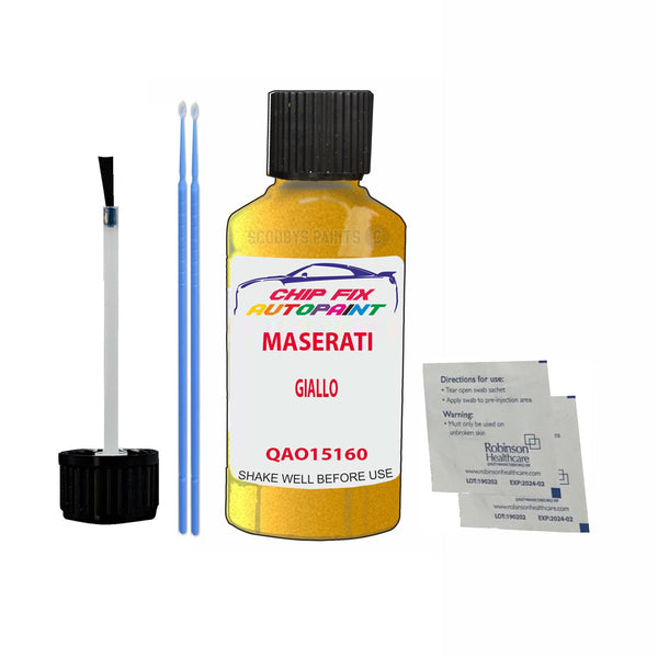 Maserati All Models Giallo Touch Up Paint Code Qao15160