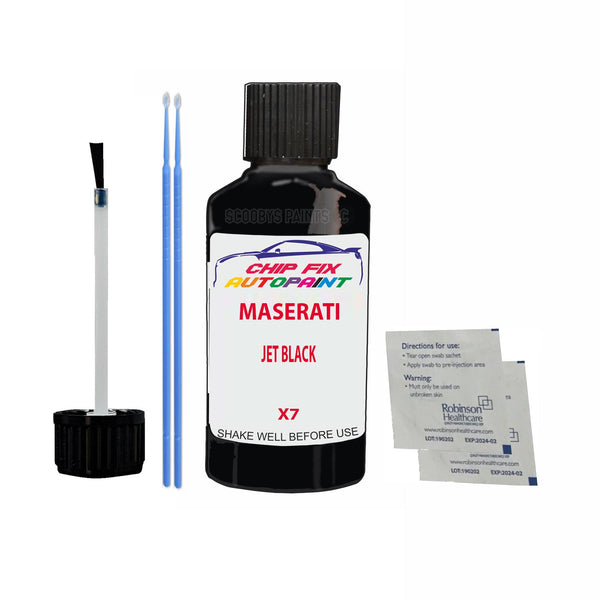 Maserati All Models Jet Black Touch Up Paint Code X7