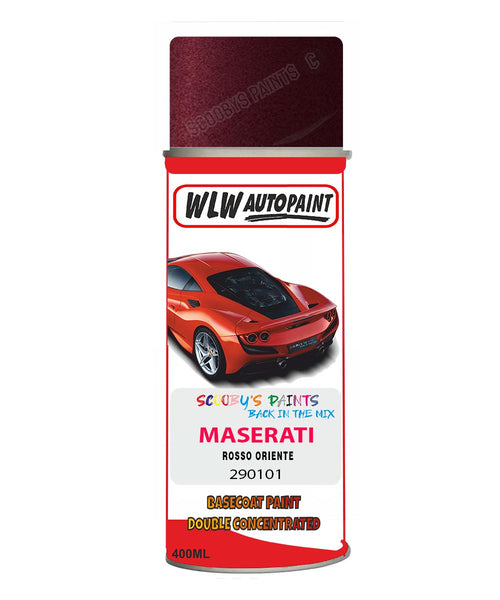 Maserati Rosso Oriente Aerosol Spray Paint Code 290101 Basecoat Spray Paint