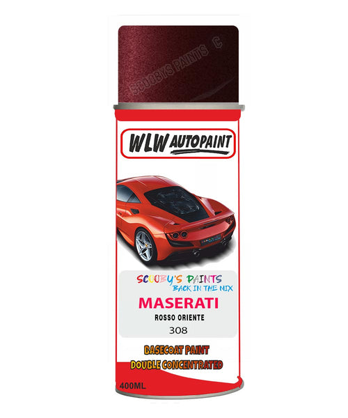 Maserati Rosso Oriente Aerosol Spray Paint Code 308 Basecoat Spray Paint