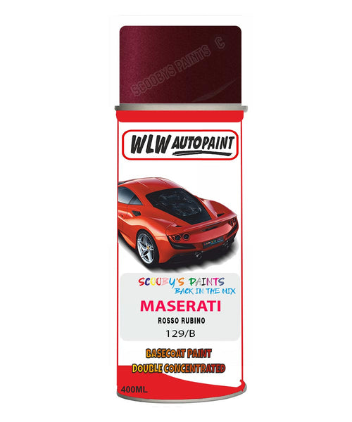 Maserati Rosso Rubino Aerosol Spray Paint Code 129/B Basecoat Spray Paint