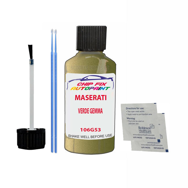 Maserati All Models Verde Gemma Touch Up Paint Code 106G53