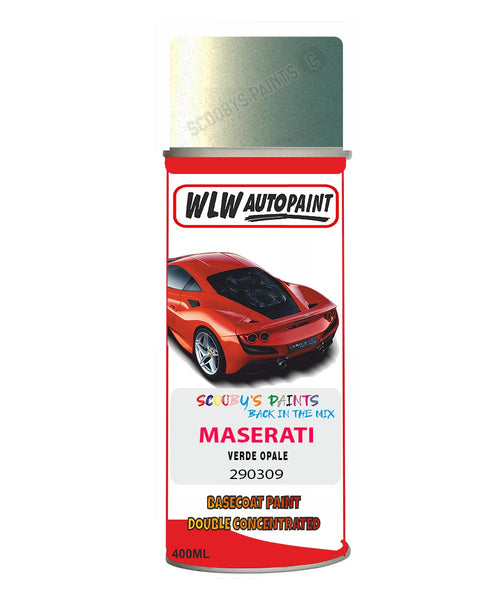 Maserati Verde Opale Aerosol Spray Paint Code 290309 Basecoat Spray Paint