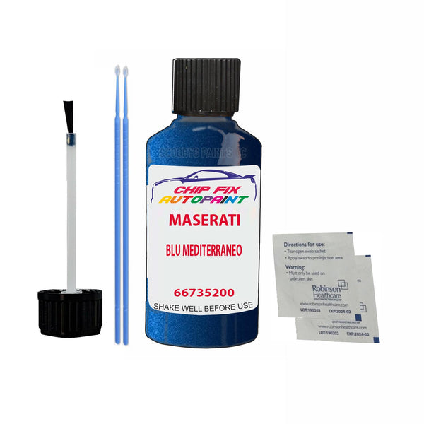 Maserati Gransport Blu Mediterraneo Touch Up Paint Code 66735200
