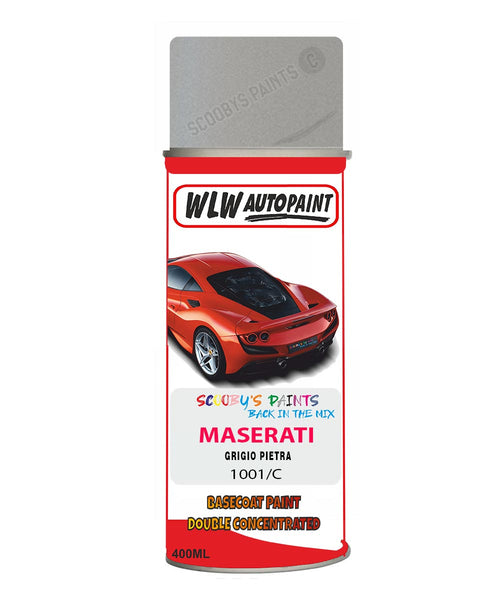 Maserati Grigio Pietra Aerosol Spray Paint Code 1001/C Basecoat Spray Paint