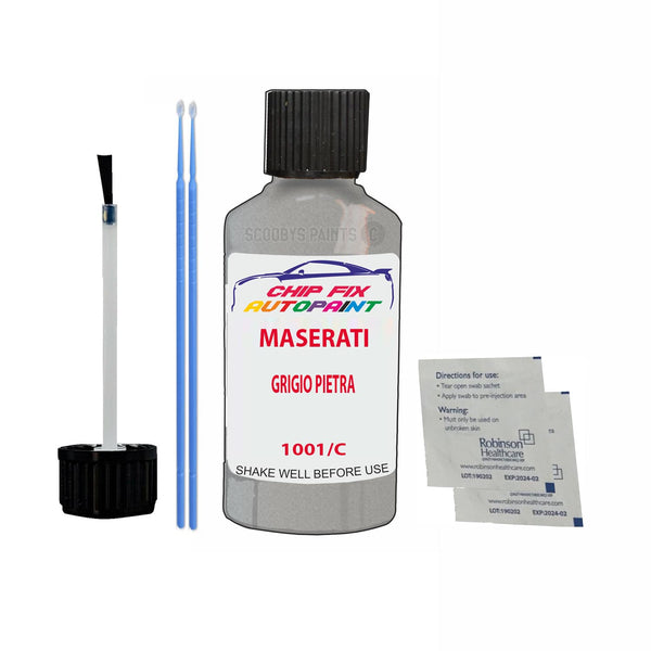 Maserati Gran Tourismo Grigio Pietra Touch Up Paint Code 1001/C