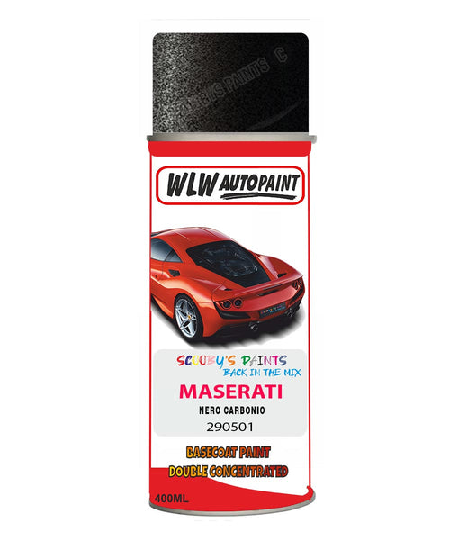 Maserati Nero Carbonio Aerosol Spray Paint Code 290501 Basecoat Spray Paint