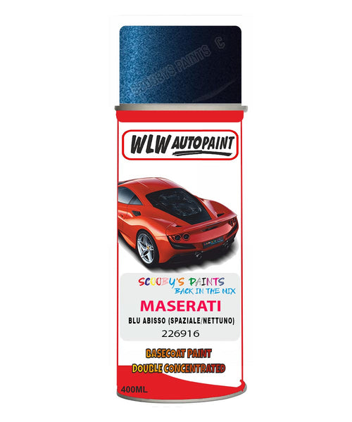 Maserati Blu Abisso (Spaziale/Nettuno) Aerosol Spray Paint Code 226916 Basecoat Spray Paint