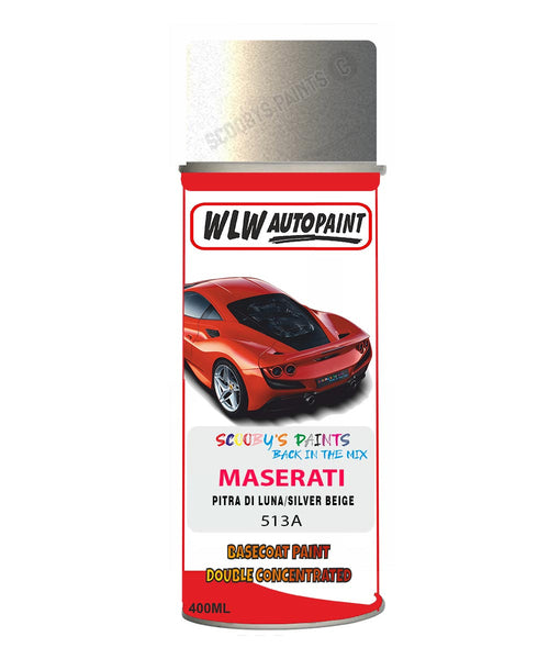 Maserati Pitra Di Luna/Silver Beige Aerosol Spray Paint Code 513A Basecoat Spray Paint
