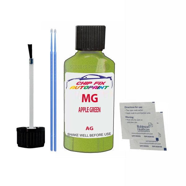 Mg All Models Apple Green Touch Up Paint Code Ag