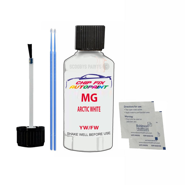 Mg Mg4 Arctic White Touch Up Paint Code Yw/Fw