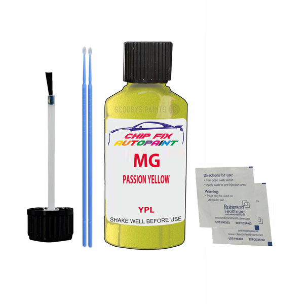 Mg Mg5 Passion Yellow Touch Up Paint Code Ypl