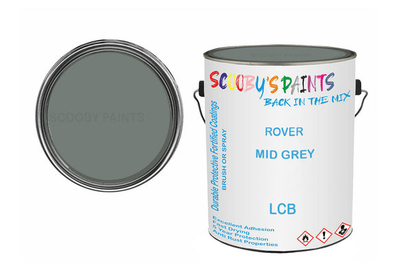 Mixed Paint For Triumph Dolomite, Mid Grey, Code: Lcb, Silver-Grey