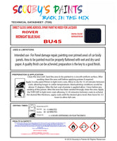 Morris MIDNIGHT BLUE Spray or Brush Paint For Classic Morris Model Marina Restore my Old Morris