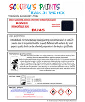 MIDNIGHT BLUE BU45 Aerosol Spray Paint Code BU45 Classic Morris Model 1000 Series/ 18/85 /1800 Automotive Restorative Paint Vehicle Touch-Up Morris BU45 Paint Car Restoration DIY Auto Painting Classic Car Refinishing High-Quality Spray Paint Automotive Finish Vehicle Restoration Supplies Custom Car Paint Auto Body Paint Aerosol Can Automotive Refinishing Paint for Classic Cars