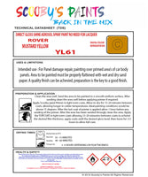 MUSTARD YELLOW Aerosol Spray Paint Code YL61 Classic Morris Model Minor Automotive Restorative Paint Vehicle Touch-Up Morris YL61 Paint Car Restoration DIY Auto Painting Classic Car Refinishing High-Quality Spray Paint Automotive Finish Vehicle Restoration Supplies Custom Car Paint Auto Body Paint Aerosol Can Automotive Refinishing Paint for Classic Cars