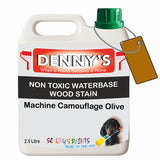 Denny's Stain Paint For Fences Colour- Machine Camouflage Olive - Weatherproof Uv-Safe Protect