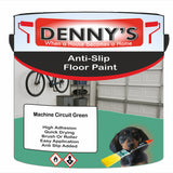 Denny's Floor Paint For Grip Coating Colour- Machine Circuit Green - Anti-Slip Hardwearing Safe