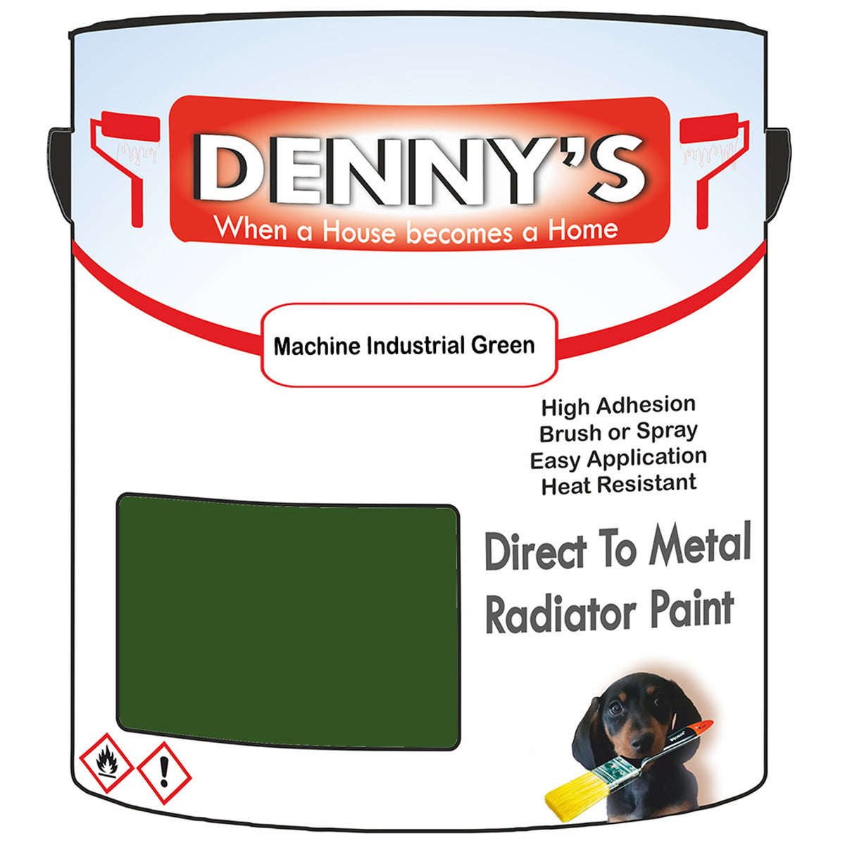 Denny's High Temp Paint For Pipes Colour- Machine Industrial Green - H ...