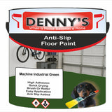 Denny's Floor Paint For Grip Coating Colour- Machine Industrial Green - Anti-Slip Hardwearing Safe