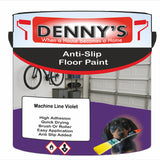 Denny's Floor Paint For Grip Coating Colour- Machine Line Violet - Anti-Slip Hardwearing Safe