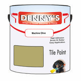 Denny's Tile Paint For Commercial Areas Colour- Machine Olive - High-Traffic Durable Easy-Clean