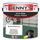 Denny's Floor Paint For Grip Coating Colour- Machine Pallet Green - Anti-Slip Hardwearing Safe